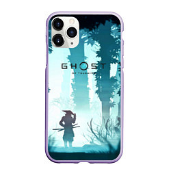 Чехол iPhone 11 Pro матовый Ghost of Tsushima, цвет: 3D-светло-сиреневый