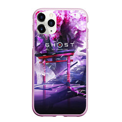 Чехол iPhone 11 Pro матовый Ghost of Tsushima, цвет: 3D-розовый