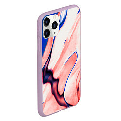 Чехол iPhone 11 Pro матовый Fluid art, цвет: 3D-сиреневый — фото 2