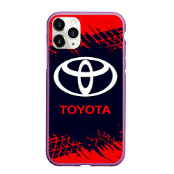 Чехол iPhone 11 Pro матовый TOYOTA ТОЙОТА, цвет: 3D-фиолетовый