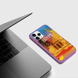 Чехол iPhone 11 Pro матовый Египет Пирамида Хеопса, цвет: 3D-фиолетовый — фото 2