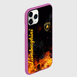 Чехол iPhone 11 Pro матовый LAMBORGHINI, цвет: 3D-фиолетовый — фото 2