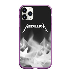 Чехол iPhone 11 Pro матовый METALLICA МЕТАЛЛИКА, цвет: 3D-фиолетовый