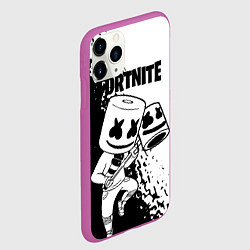 Чехол iPhone 11 Pro матовый FORTNITE MARSHMELLO, цвет: 3D-фиолетовый — фото 2