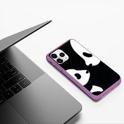 Чехол iPhone 11 Pro матовый Panda, цвет: 3D-фиолетовый — фото 2