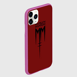 Чехол iPhone 11 Pro матовый Marilyn Manson, цвет: 3D-фиолетовый — фото 2