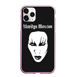 Чехол iPhone 11 Pro матовый Marilyn Manson, цвет: 3D-розовый