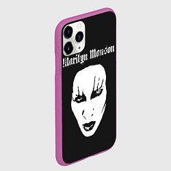 Чехол iPhone 11 Pro матовый Marilyn Manson, цвет: 3D-фиолетовый — фото 2