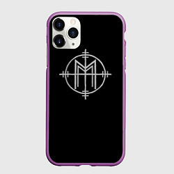 Чехол iPhone 11 Pro матовый Marilyn Manson, цвет: 3D-фиолетовый