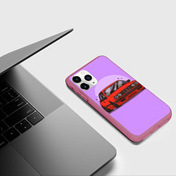 Чехол iPhone 11 Pro матовый БМВ Пандем, цвет: 3D-малиновый — фото 2