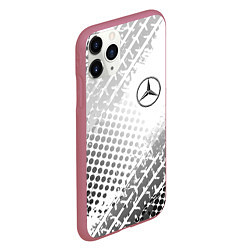 Чехол iPhone 11 Pro матовый Mercedes-Benz, цвет: 3D-малиновый — фото 2