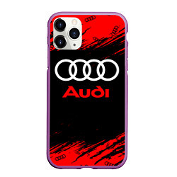 Чехол iPhone 11 Pro матовый AUDI АУДИ, цвет: 3D-фиолетовый