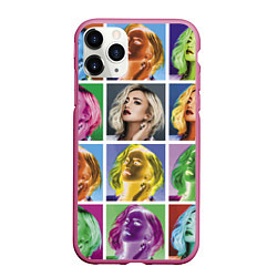 Чехол iPhone 11 Pro матовый Buzova pop-art, цвет: 3D-малиновый