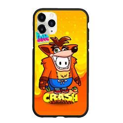 Чехол iPhone 11 Pro матовый Fall Guys CRASH, цвет: 3D-черный