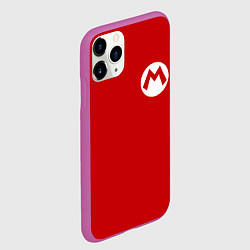Чехол iPhone 11 Pro матовый МАРИО, цвет: 3D-фиолетовый — фото 2