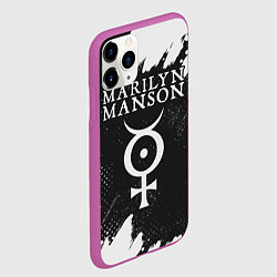 Чехол iPhone 11 Pro матовый MARILYN MANSON М МЭНСОН, цвет: 3D-фиолетовый — фото 2