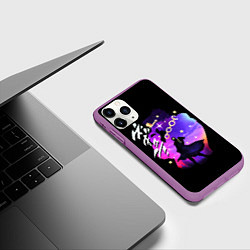 Чехол iPhone 11 Pro матовый JoJo’s Bizarre Adventure, цвет: 3D-фиолетовый — фото 2