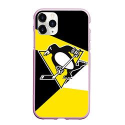 Чехол iPhone 11 Pro матовый Pittsburgh Penguins Exclusive, цвет: 3D-розовый