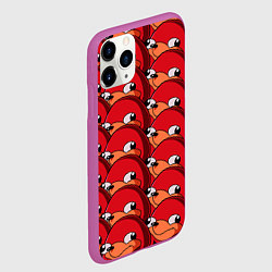 Чехол iPhone 11 Pro матовый Knuckles, цвет: 3D-фиолетовый — фото 2