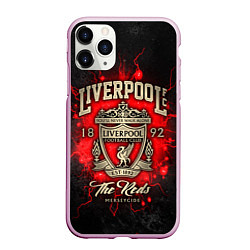 Чехол iPhone 11 Pro матовый LIVERPOOL FC, цвет: 3D-розовый