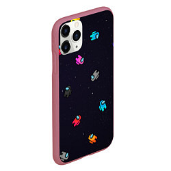 Чехол iPhone 11 Pro матовый Among Us, цвет: 3D-малиновый — фото 2