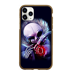 Чехол iPhone 11 Pro матовый UNDERTALE SANS, цвет: 3D-коричневый