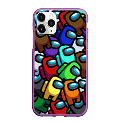 Чехол iPhone 11 Pro матовый Among us, цвет: 3D-фиолетовый