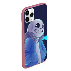 Чехол iPhone 11 Pro матовый UNDERTALE, цвет: 3D-малиновый — фото 2