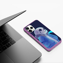 Чехол iPhone 11 Pro матовый UNDERTALE, цвет: 3D-фиолетовый — фото 2