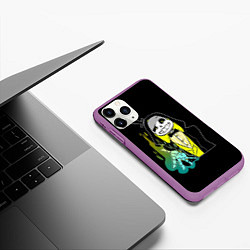 Чехол iPhone 11 Pro матовый UNDERTALE, цвет: 3D-фиолетовый — фото 2