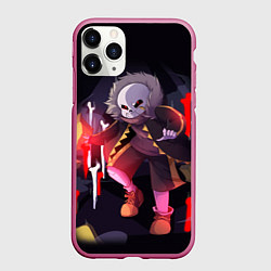 Чехол iPhone 11 Pro матовый UNDERTALE, цвет: 3D-малиновый