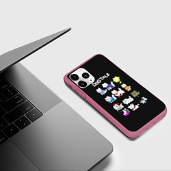 Чехол iPhone 11 Pro матовый UNDERTALE, цвет: 3D-малиновый — фото 2