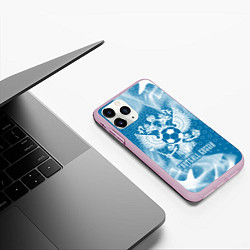 Чехол iPhone 11 Pro матовый FOOTBALL RUSSIA Футбол, цвет: 3D-розовый — фото 2