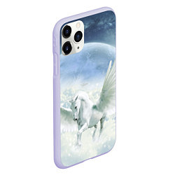 Чехол iPhone 11 Pro матовый Пегас, цвет: 3D-светло-сиреневый — фото 2