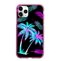 Чехол iPhone 11 Pro матовый Неоновое лето, цвет: 3D-малиновый