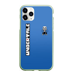 Чехол iPhone 11 Pro матовый UNDERTALE СПИНА, цвет: 3D-салатовый