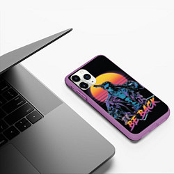 Чехол iPhone 11 Pro матовый I WILL BE BACK TERMINATOR, цвет: 3D-фиолетовый — фото 2