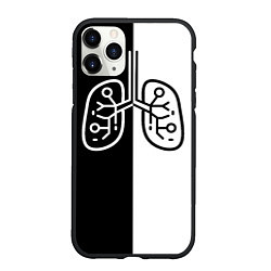 Чехол iPhone 11 Pro матовый ЛЕГКИЕ, цвет: 3D-черный