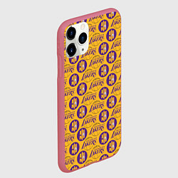 Чехол iPhone 11 Pro матовый LA LAKERS, цвет: 3D-малиновый — фото 2