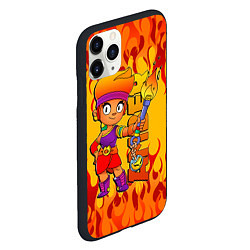 Чехол iPhone 11 Pro матовый Brawl Stars - Amber, цвет: 3D-черный — фото 2