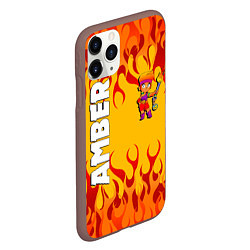 Чехол iPhone 11 Pro матовый Brawl Stars - Amber, цвет: 3D-коричневый — фото 2