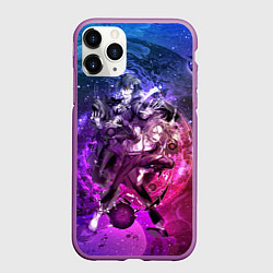 Чехол iPhone 11 Pro матовый Дазай и Чуя, цвет: 3D-фиолетовый