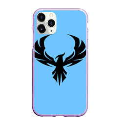 Чехол iPhone 11 Pro матовый Птица феникс, цвет: 3D-сиреневый