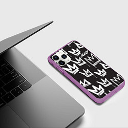Чехол iPhone 11 Pro матовый Jony, цвет: 3D-фиолетовый — фото 2