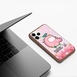 Чехол iPhone 11 Pro матовый Among Us girl, цвет: 3D-коричневый — фото 2