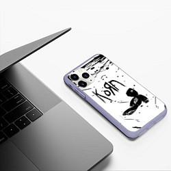 Чехол iPhone 11 Pro матовый Korn, цвет: 3D-светло-сиреневый — фото 2
