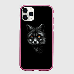 Чехол iPhone 11 Pro матовый Лиса, цвет: 3D-малиновый