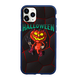 Чехол iPhone 11 Pro матовый Halloween, цвет: 3D-тёмно-синий