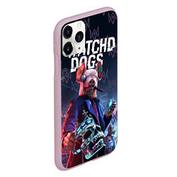Чехол iPhone 11 Pro матовый Watch Dogs: Legion, цвет: 3D-розовый — фото 2