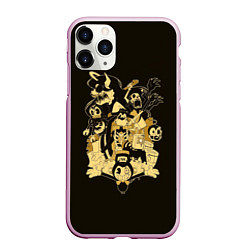 Чехол iPhone 11 Pro матовый Bendy And The Ink Machine, цвет: 3D-розовый